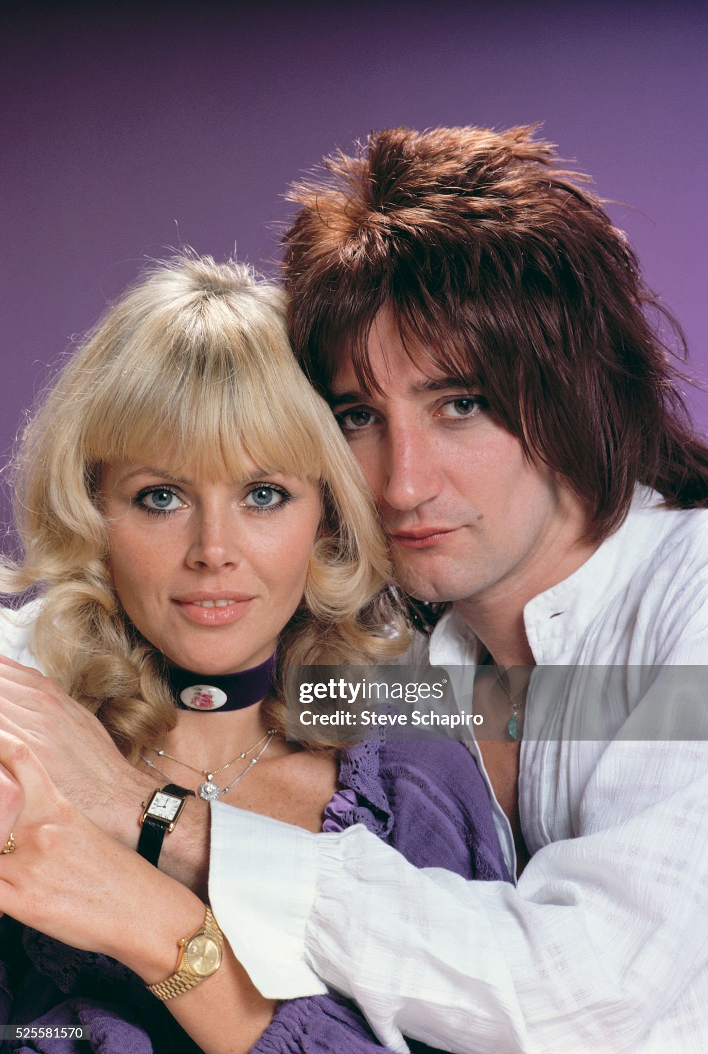 Rod Stewart and Britt Ekland. 