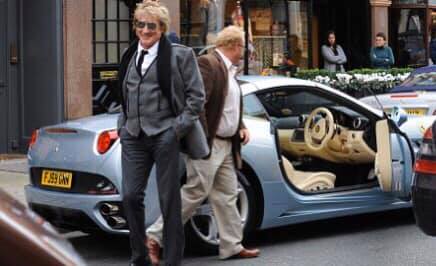 Rod Stewart does not own a Ferrari California, but he is known for owning other classic Ferraris, including an F50 and an F40, which have been sold at auction. While he does own hybrid sports cars and drives other Italian cars, he does not have a Ferrari California in his known collection.