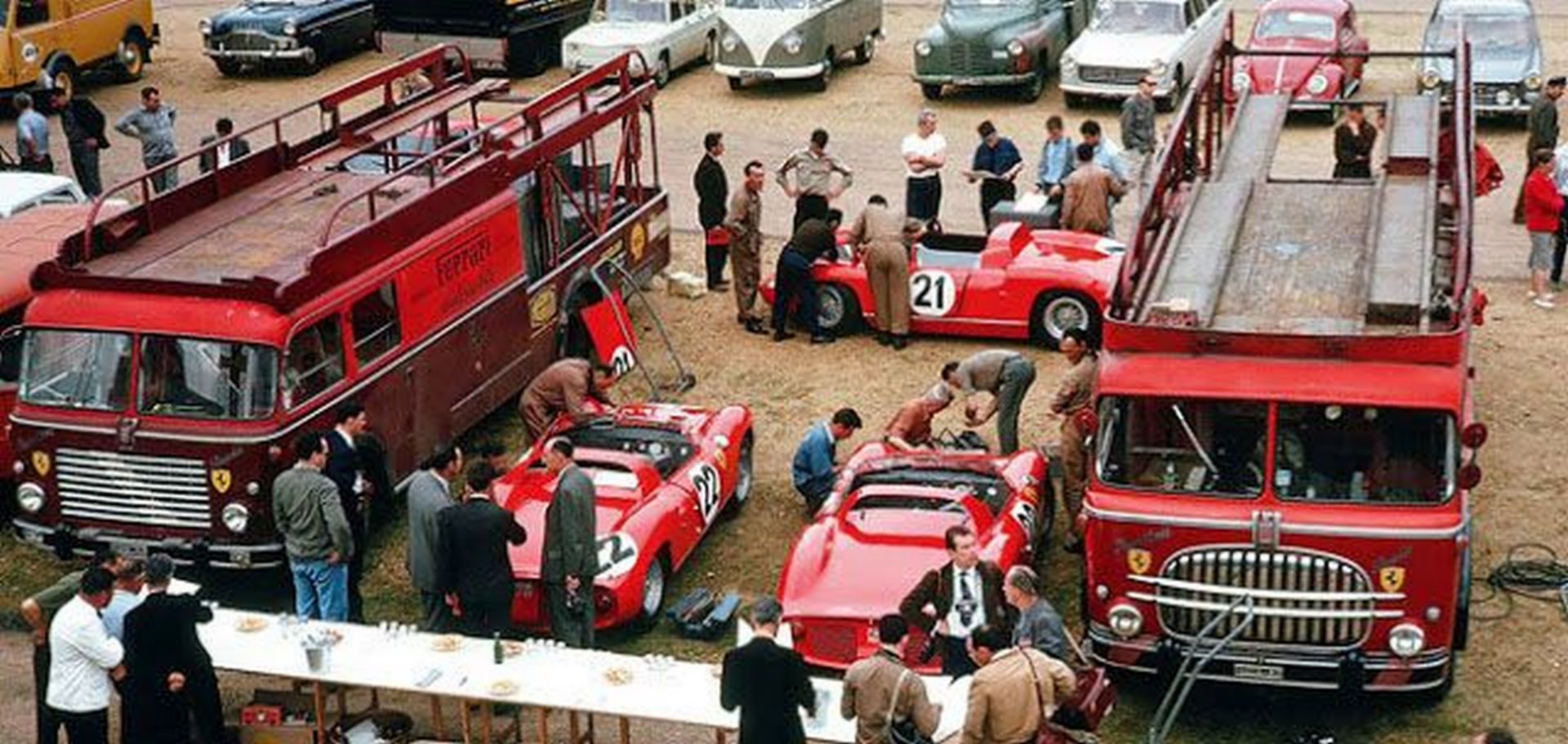 Vintage racing cars.