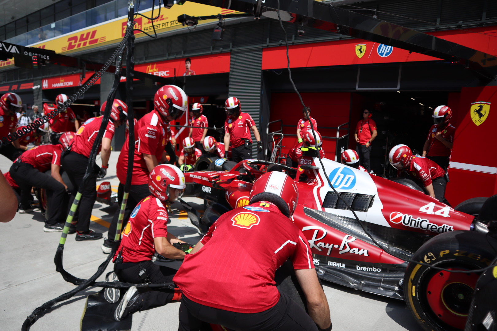 Lewis Hamilton’s Ferrari at the 2025 Hungarian Grand Prix. 