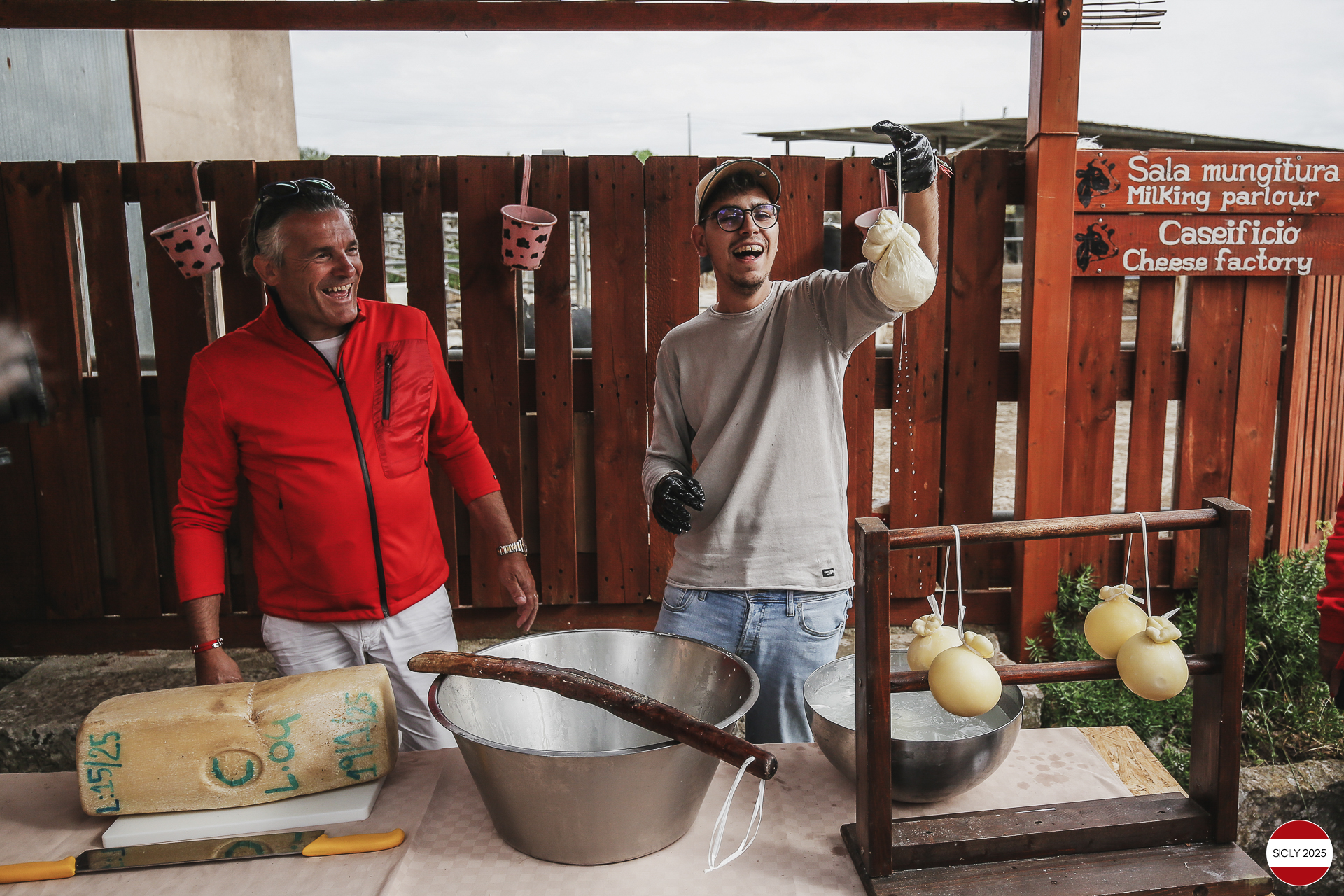 Visit to a ‘mozzarella’ factory. 