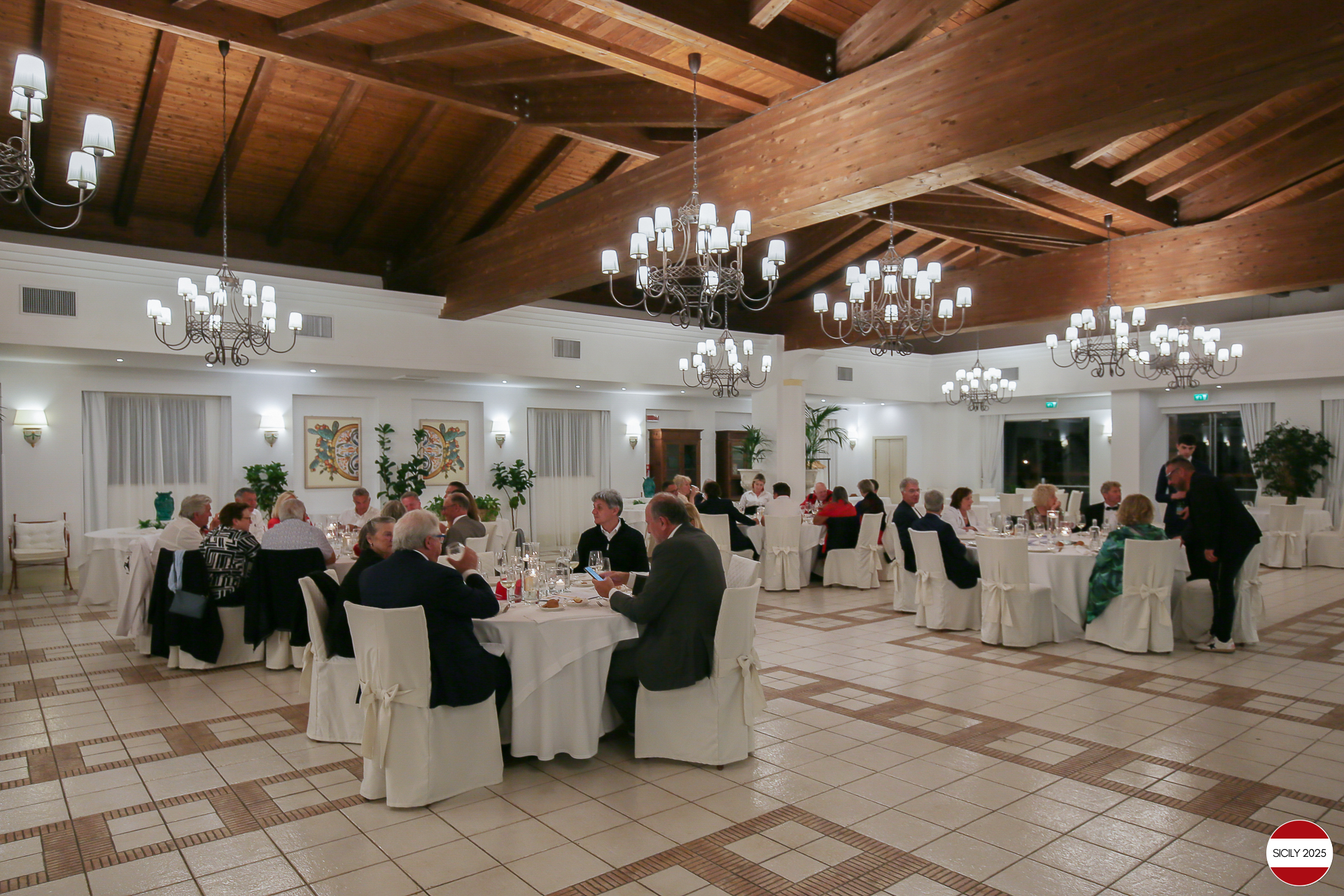 Gala dinner at our hotel in Marsala. 