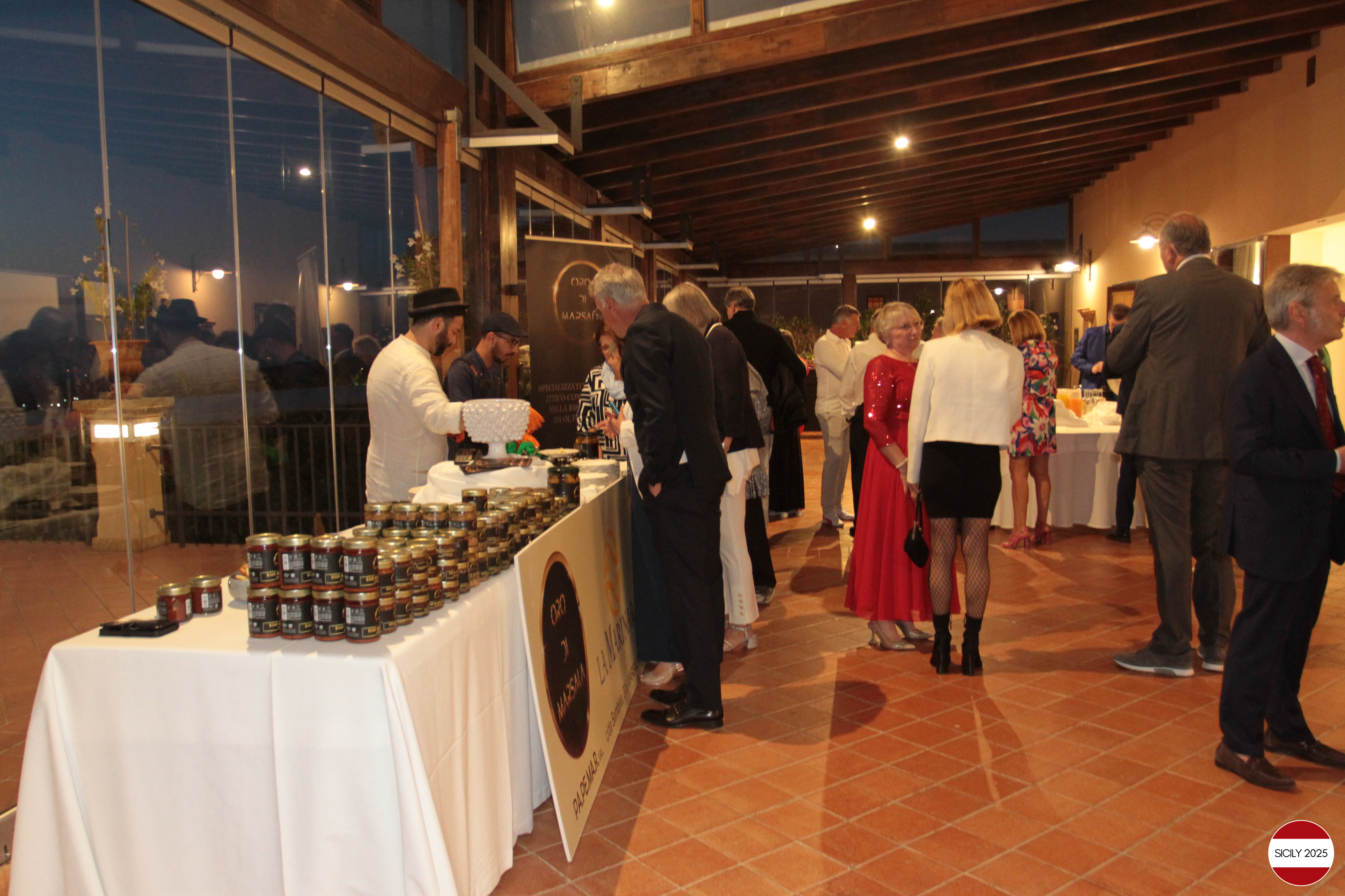 Gala dinner at our hotel in Marsala. 