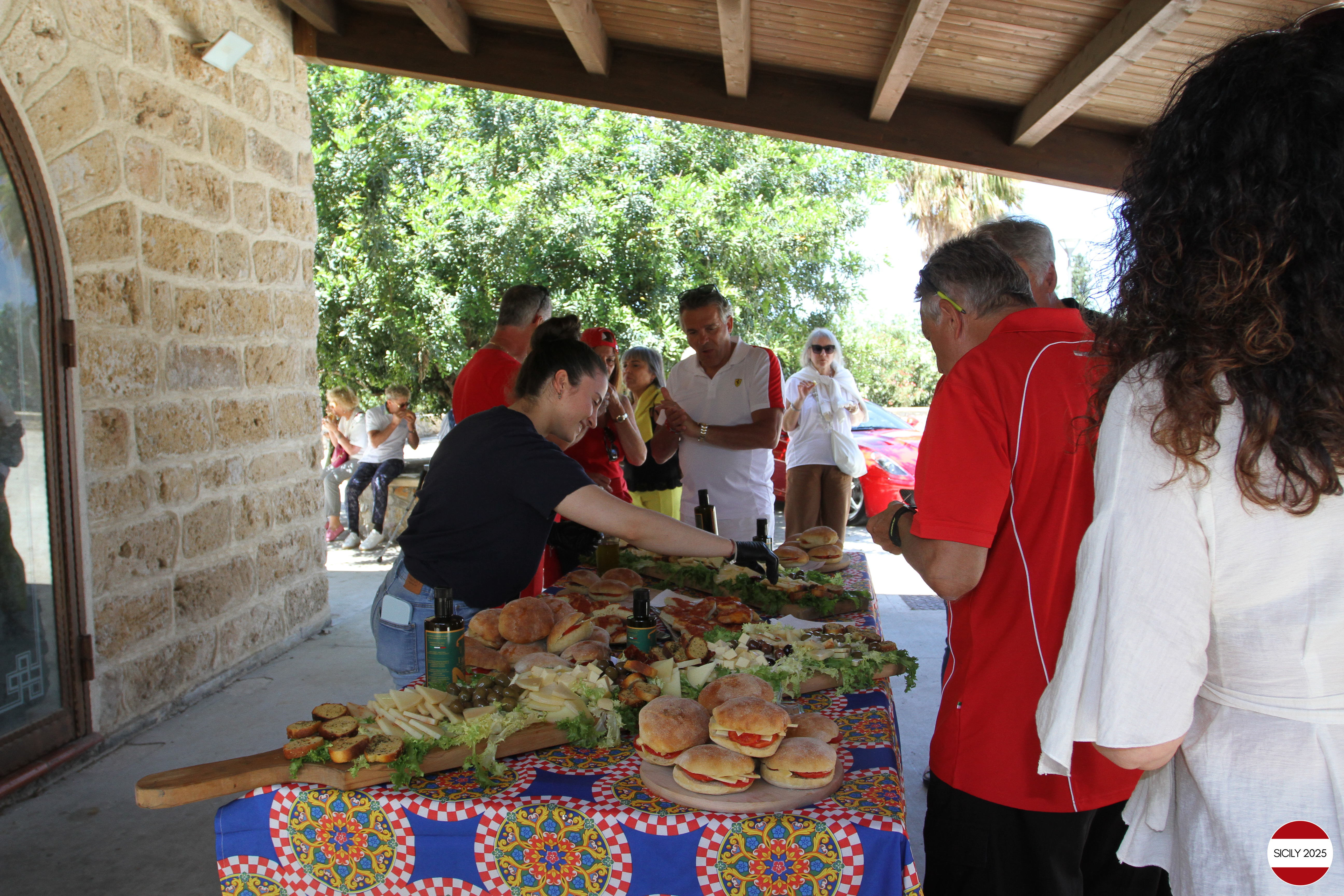 Lunch at an oil mill in Carini. 