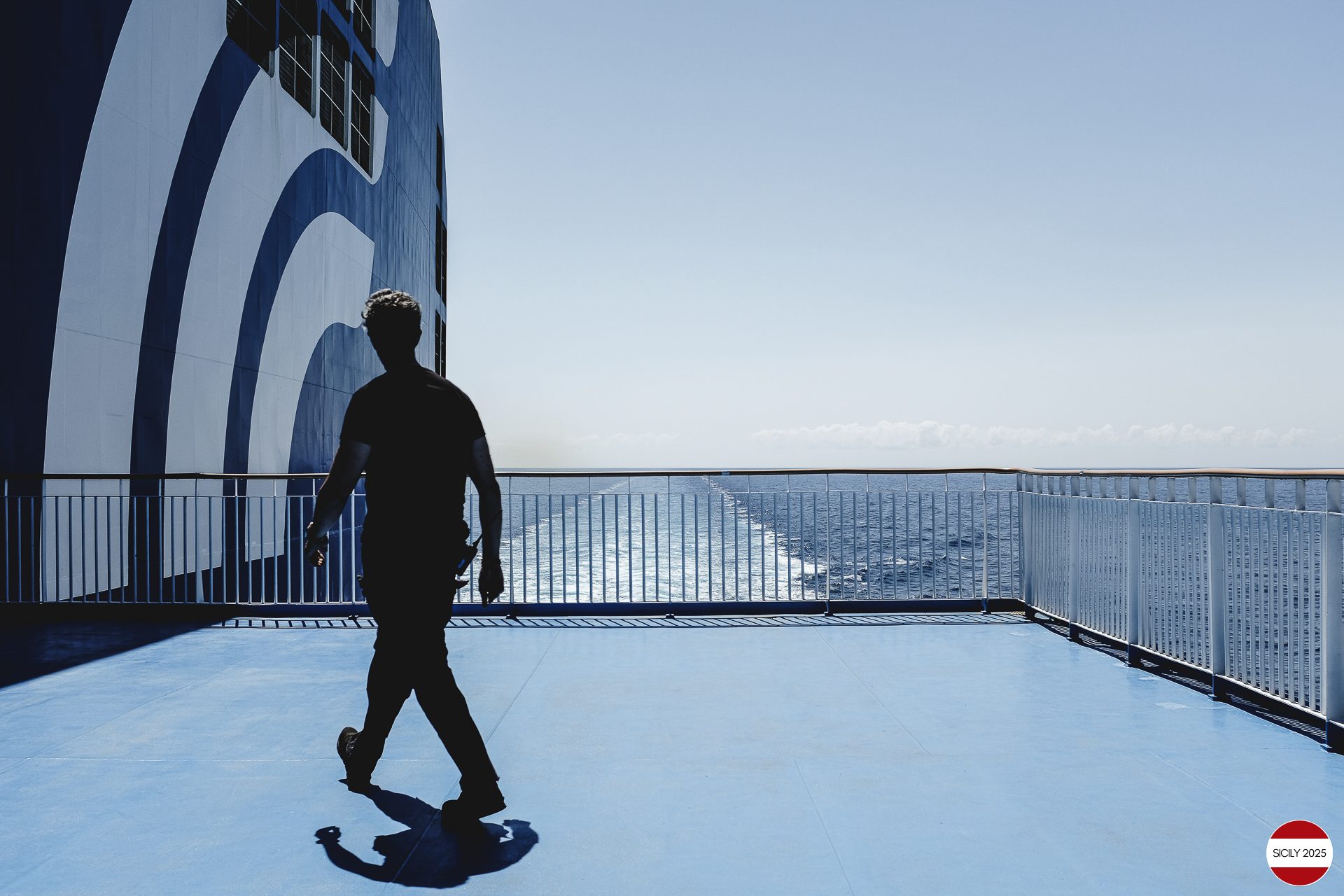 Sailing towards Genoa. 