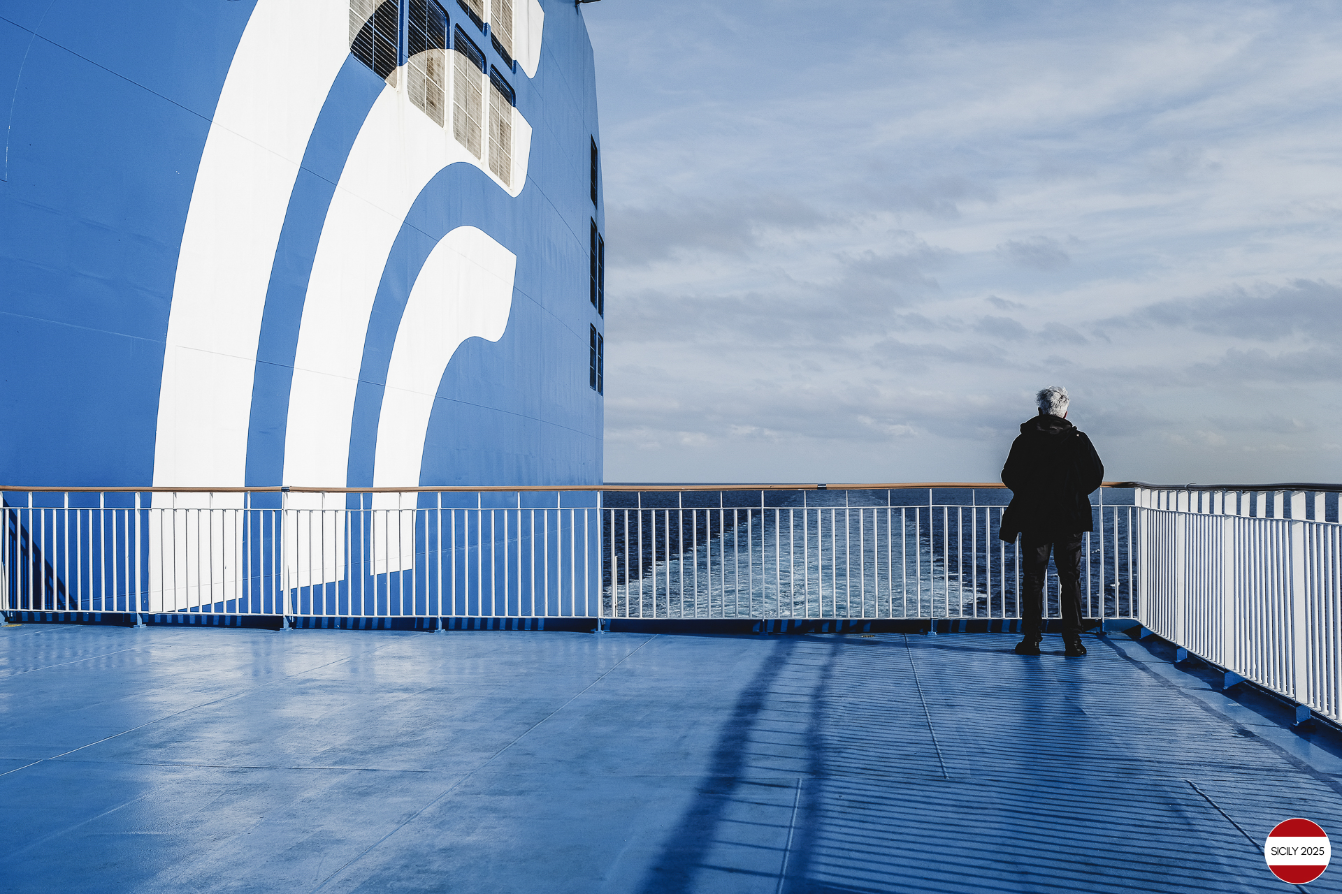 Sailing towards Genoa. 