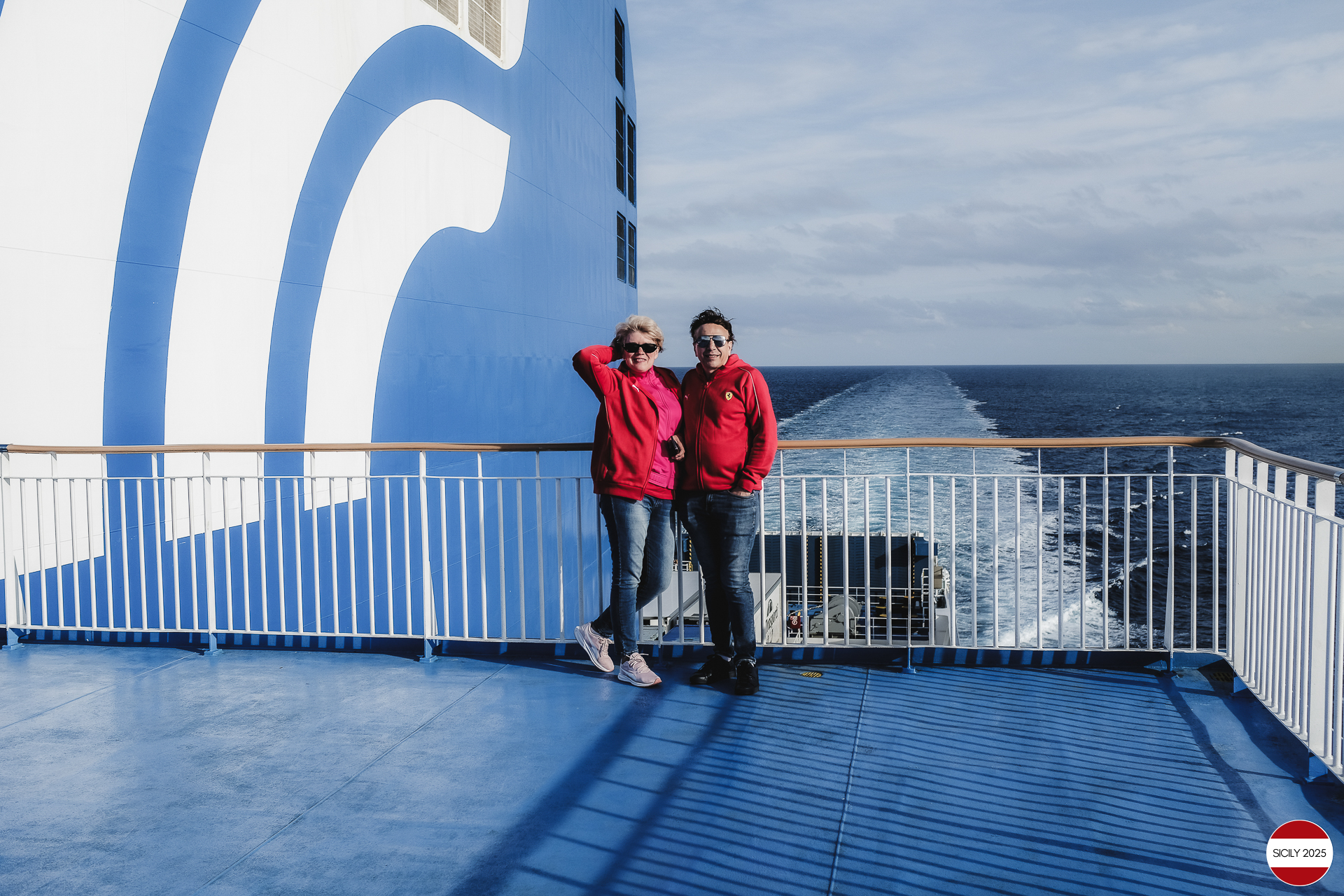Sailing towards Genoa. 