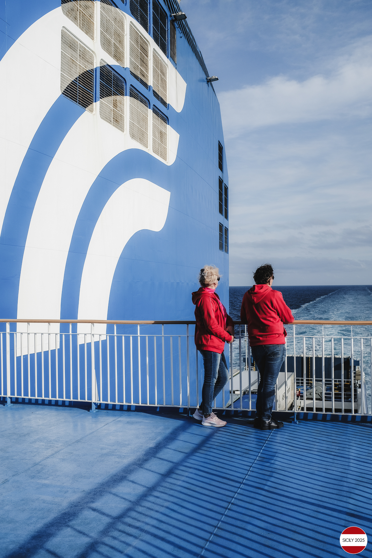 Sailing towards Genoa. 