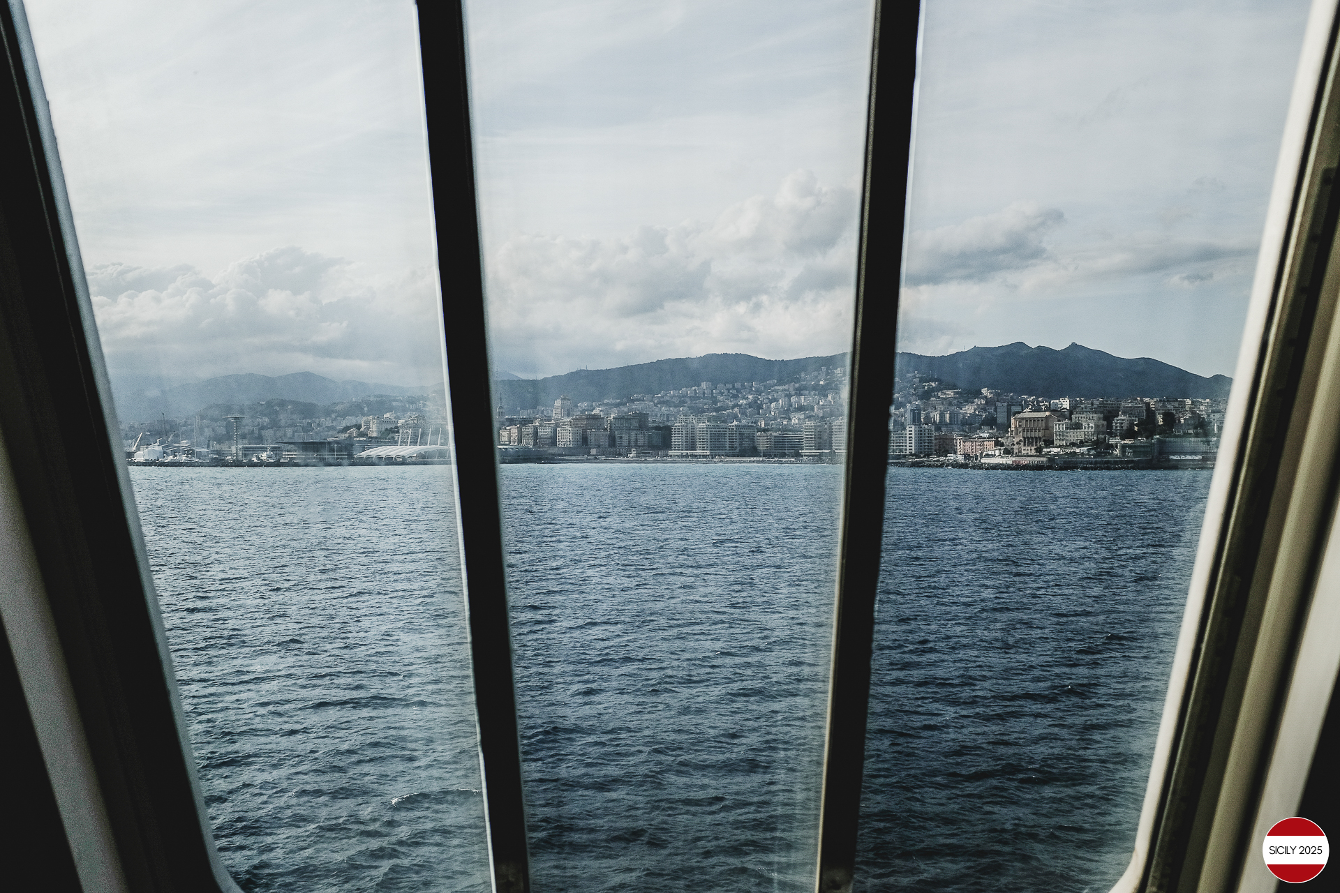 Sailing towards Genoa. 