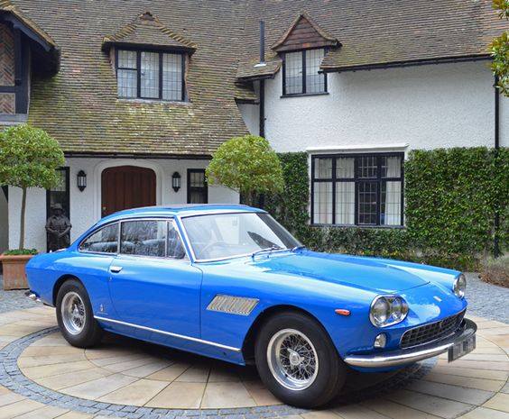 John Lennon’s beautiful blue Ferrari 330 GT 2+2 Coupe.