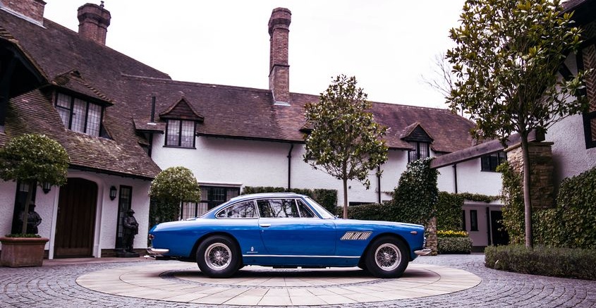 John Lennon’s beautiful blue Ferrari 330 GT 2+2 Coupe.