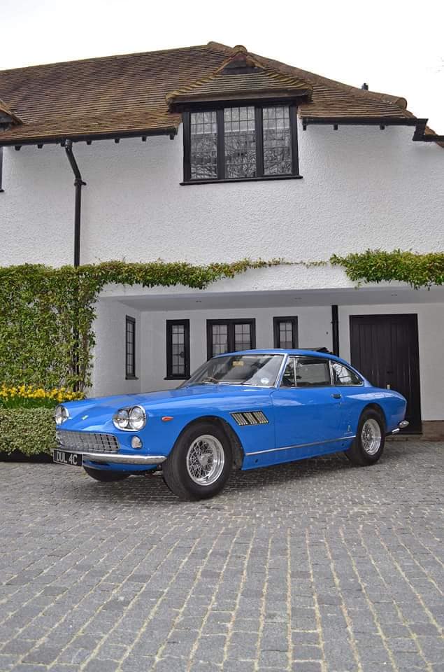 John Lennon’s beautiful blue Ferrari 330 GT 2+2 Coupe.