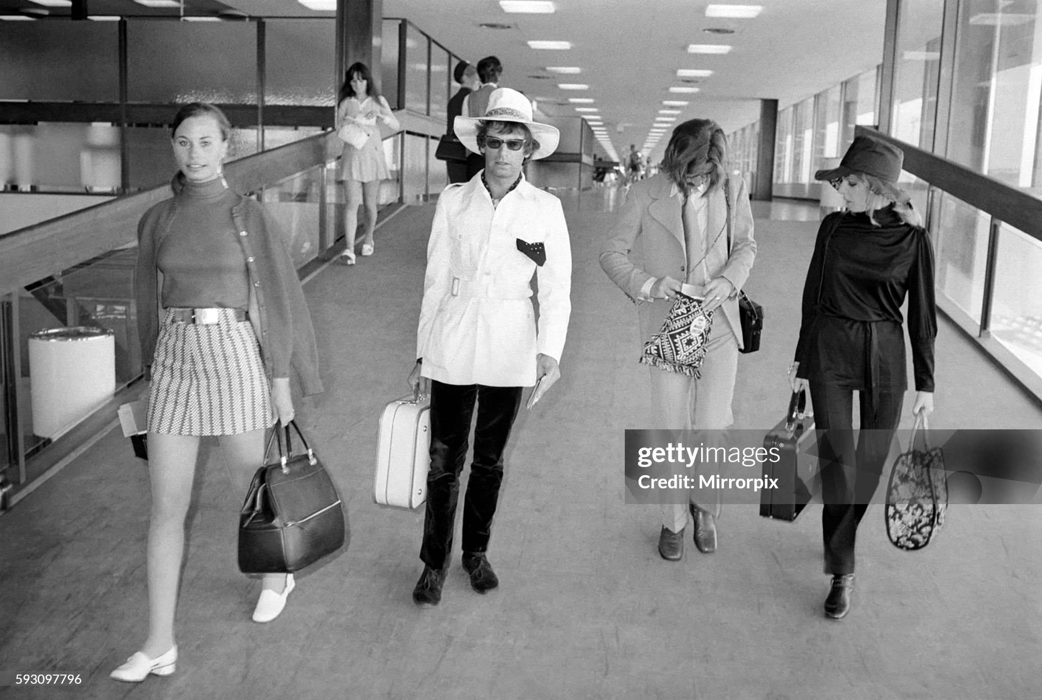Ringo Starr and his wife Maureen at Heathrow Airport leaving for Nice in June 1969. 