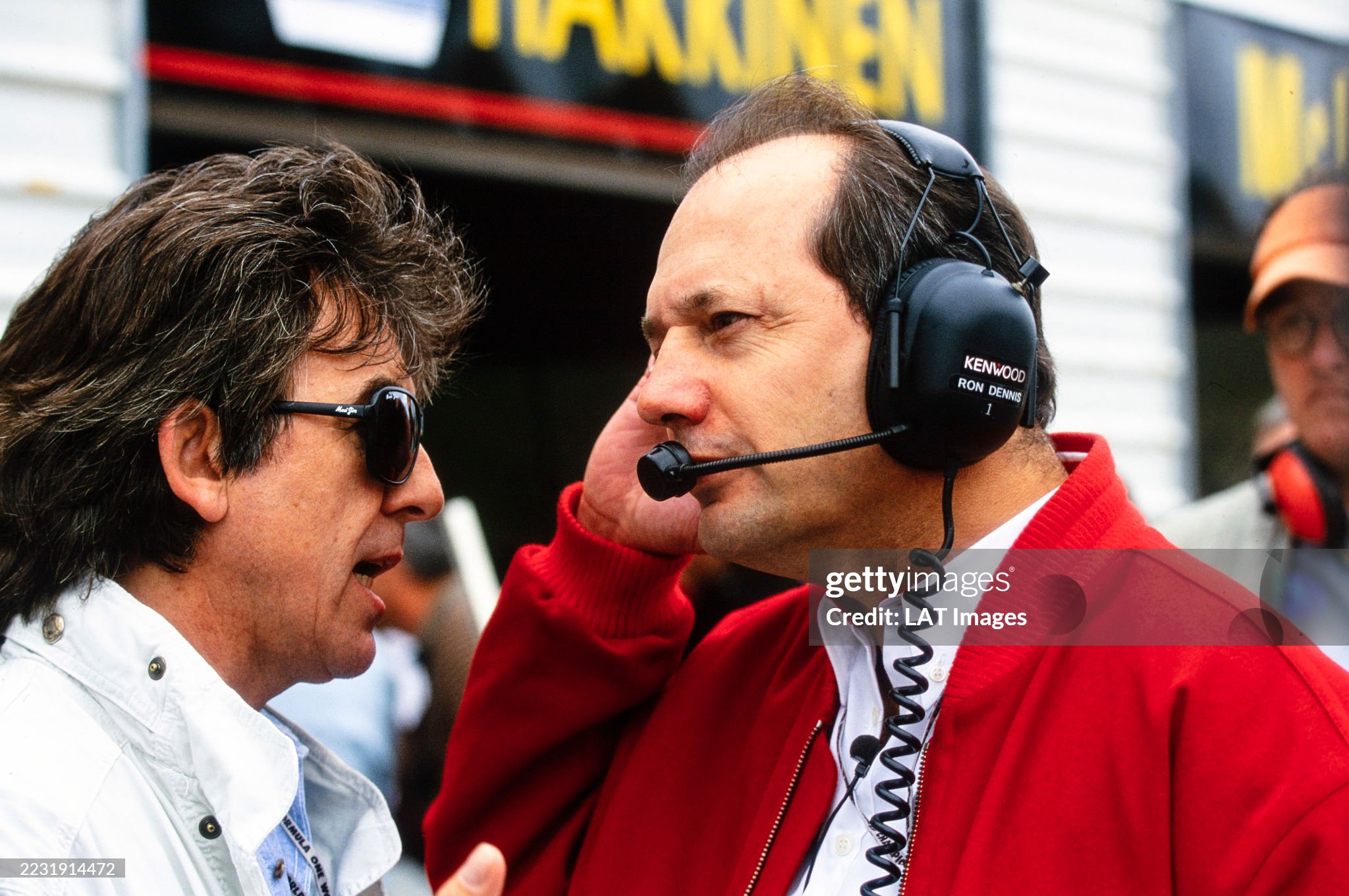 Ron Dennis with Beatles star George Harrison during the Australian Grand Prix at Adelaide Street Circuit on 07 November 1993. 