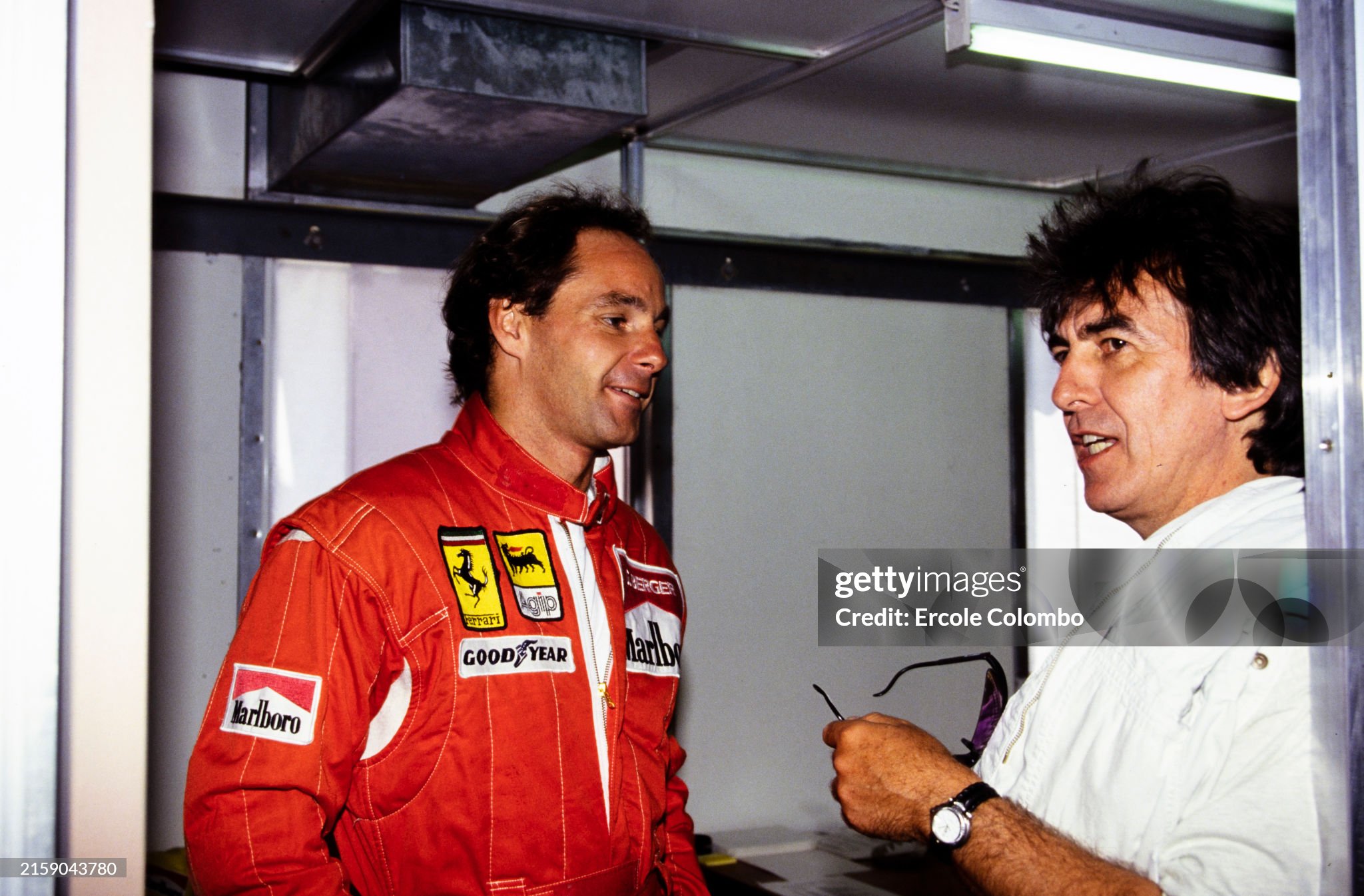 George Harrison with Gerhard Berger during the Australian Grand Prix at Adelaide Street Circuit on 07 November 1993. 