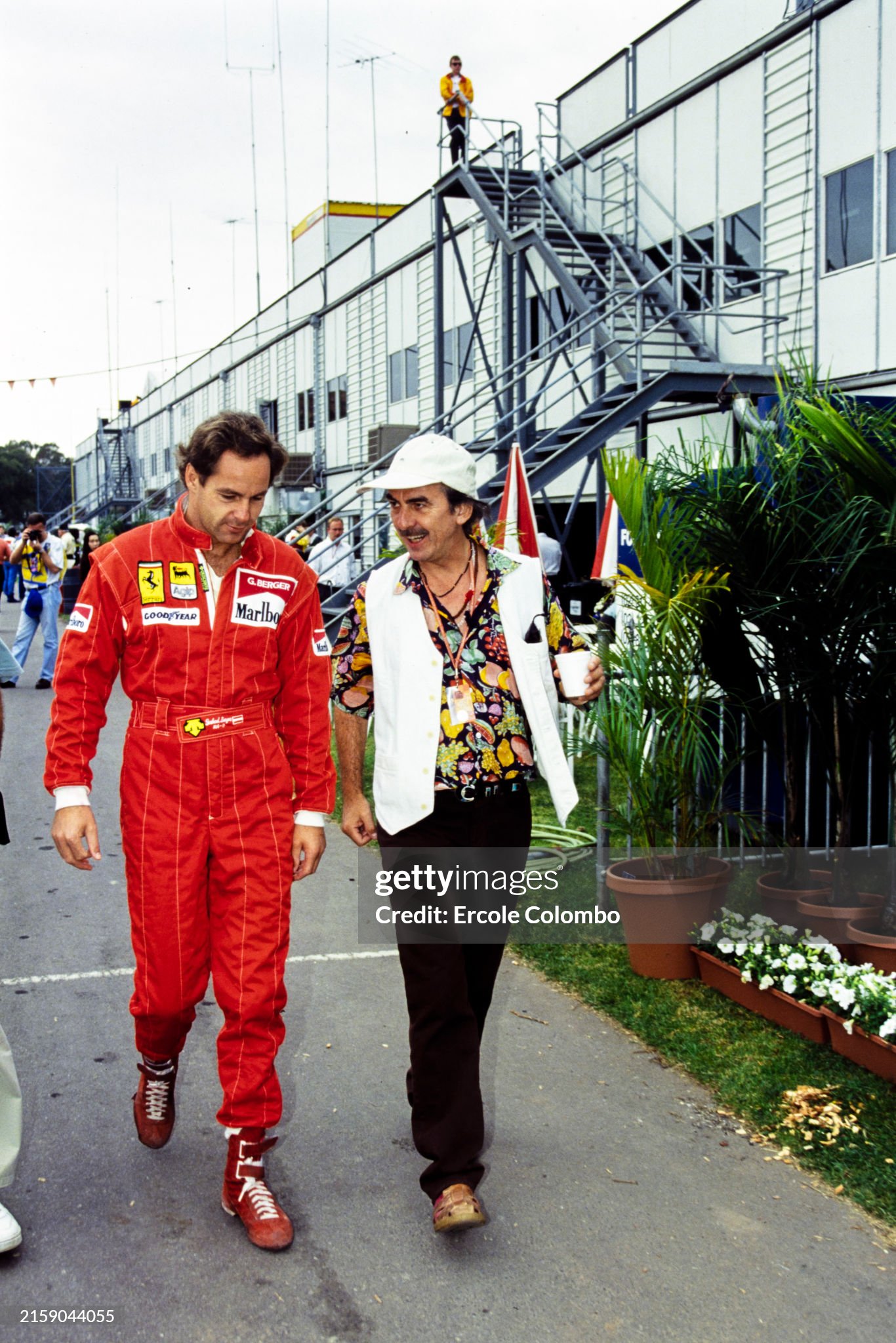 George Harrison with Gerhard Berger during the Australian Grand Prix at Adelaide Street Circuit on 13 November 1994. 