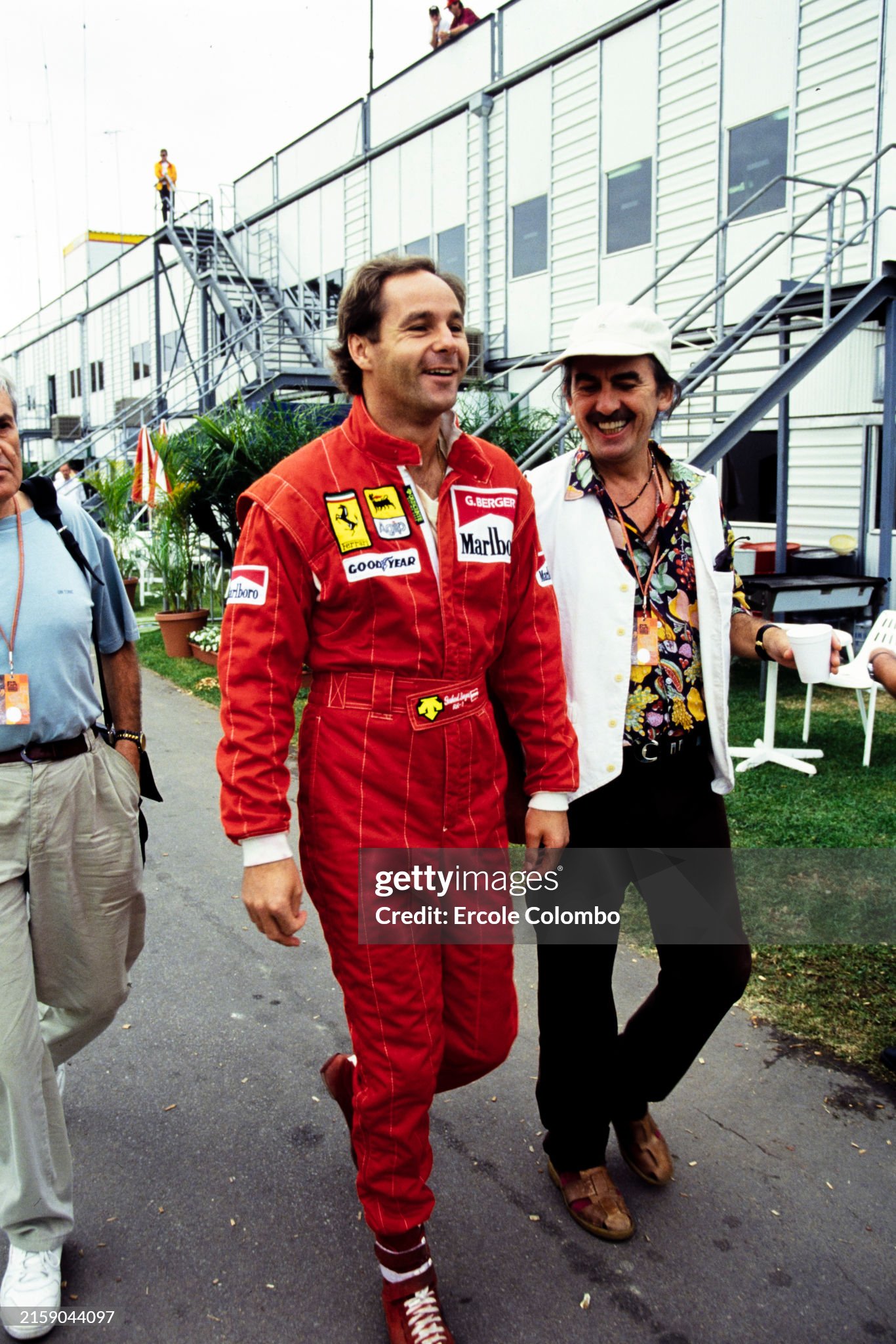 George Harrison with Gerhard Berger during the Australian Grand Prix at Adelaide Street Circuit on 13 November 1994. 