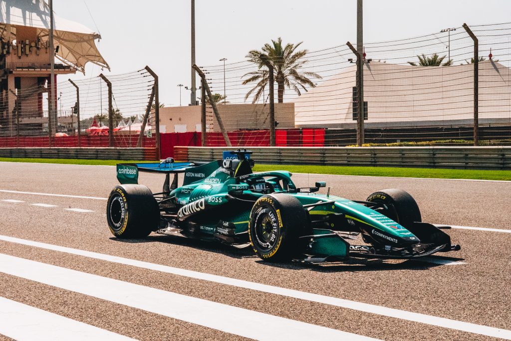 The Aston Martin F1 car.