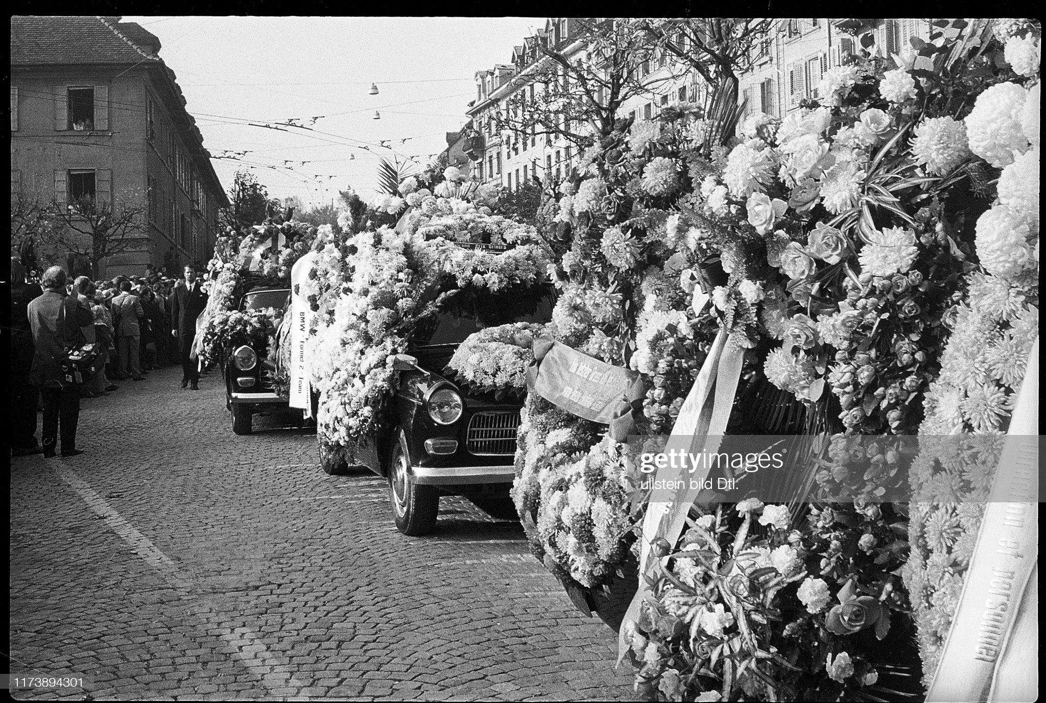 Jo Siffert's funeral, Fribourg 1971. 