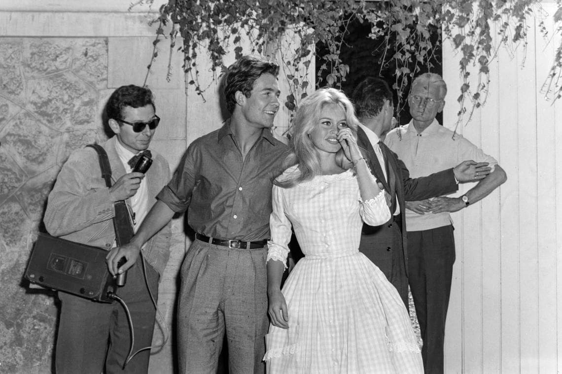 Charrier and Bardot's wedding in 1959.