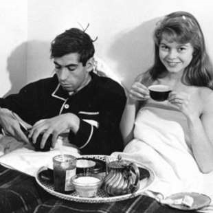 Brigitte Bardot with Roger Vadim.