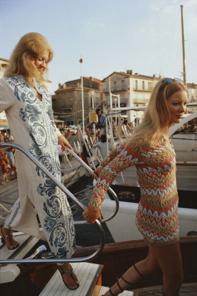 Ladies at Saint-Tropez in 1970.