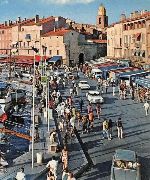 The port of Saint Tropez in 1973 or so.