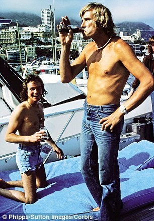 James Hunt and Barry Sheene at Monte Carlo.