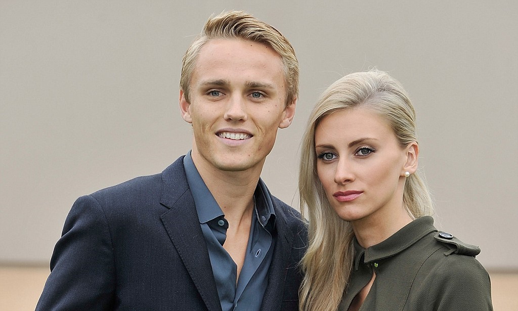 Max Chilton, seen here with girlfriend Chloe Roberts.