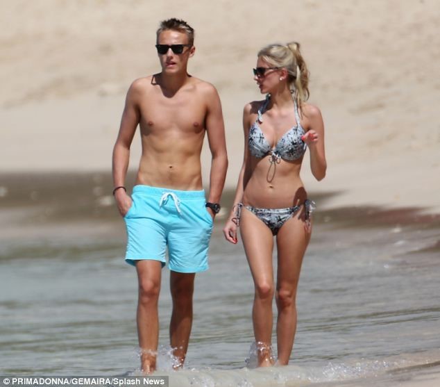Max Chilton, seen here with girlfriend Chloe Roberts.