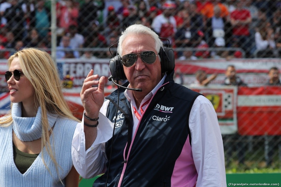 2019 Italian GP, Lawrence Stroll, team Racing Point, with a woman.