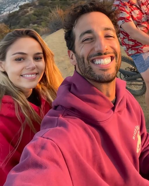 Daniel Ricciardo with his girlfriend Heidi Berger. It wasn't until August 2022 that the couple confirmed their relationship.