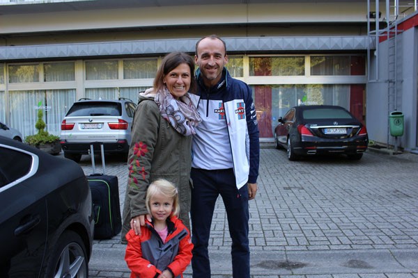 Robert Kubica with his family.