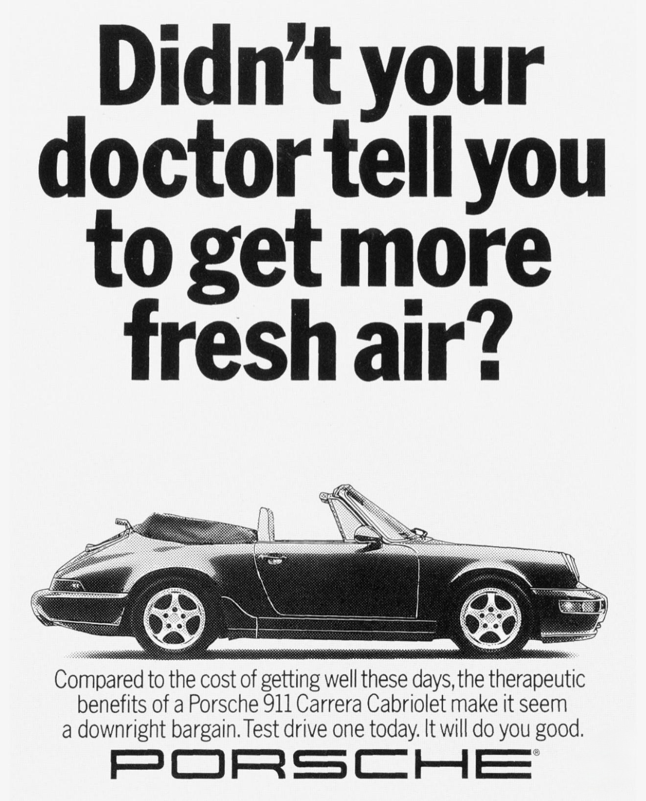 A Porsche 911 ad.