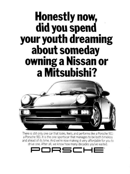 A Porsche 911 ad.