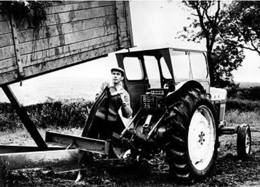 Jim Clark with a tractor.
