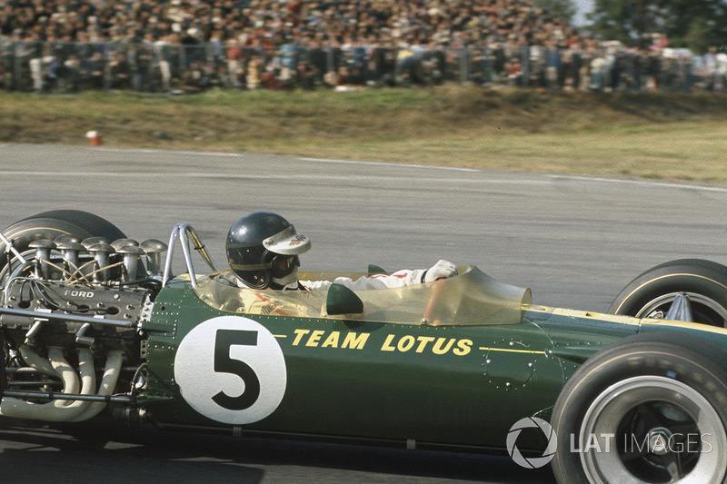 F1 United States Grand Prix 1967, Jim Clark in a Lotus 49.