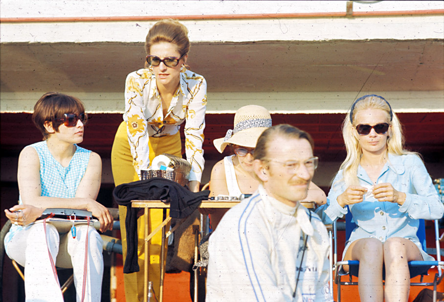 Driver's women at Le Mans in 1969. 