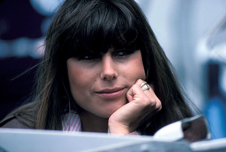 Nelson Piquet's partner Sylvia Tamsuma, later mother to Nelsinho Piquet, at Le Castellet in 1983.