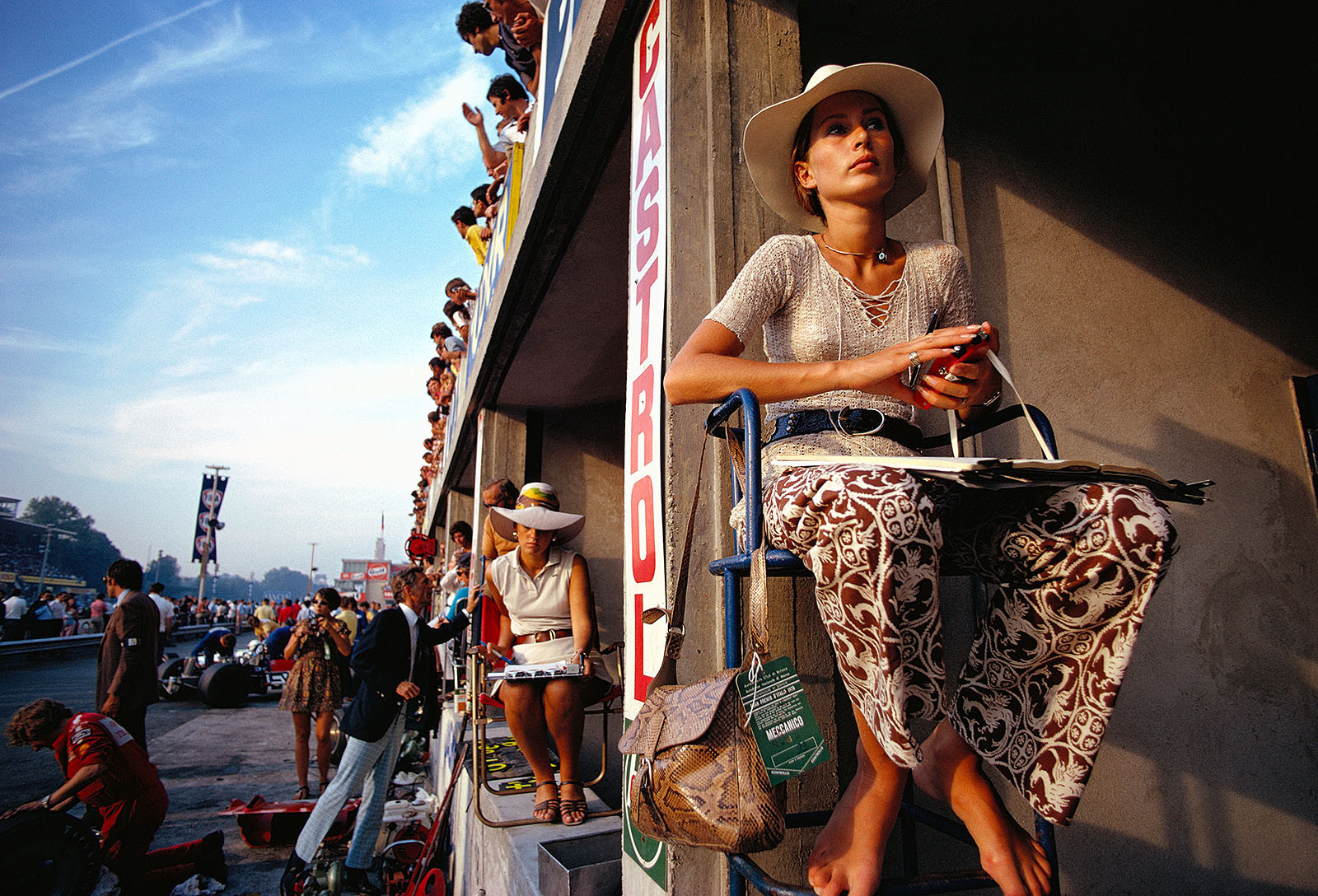 Nina Rindt at the 1970 Italian Grand Prix in Monza. 