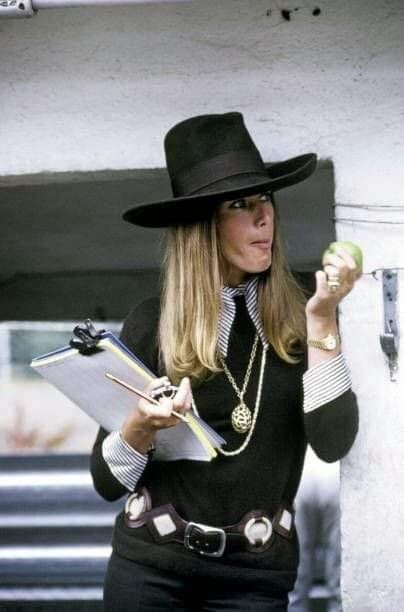 Helen Stewart in Monza in 1970. 