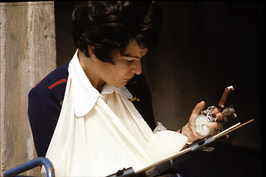 John Surtees' wife at Monza in 1972.