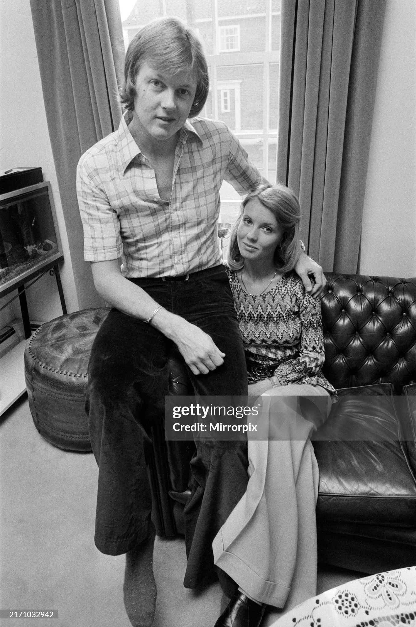 Ronnie Peterson pictured with his Swedish girlfriend Barbro Edwardsson at his home in Maidenhead on 13 March 1974. 