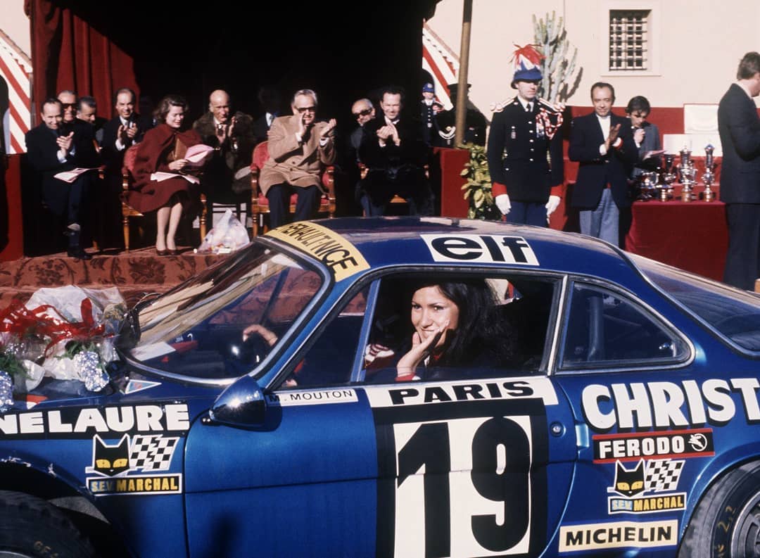 Michele Mouton, Alpine Renault A110, at the 1976 Monte Carlo rally.