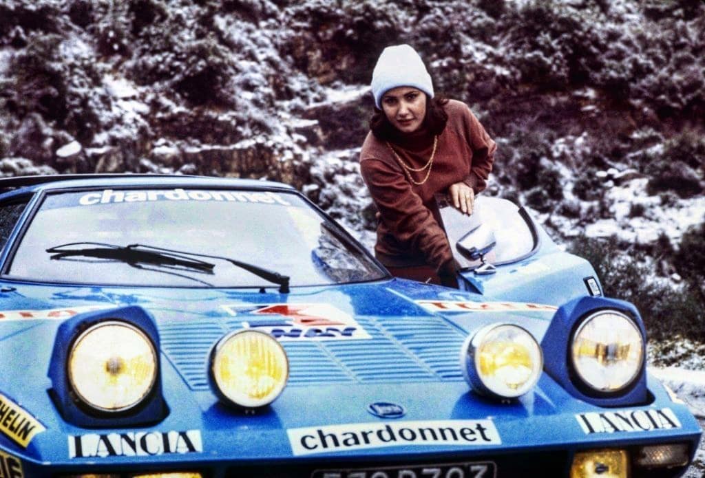 Michele Mouton, Alpine Renault A110, at the 1976 Monte Carlo rally.