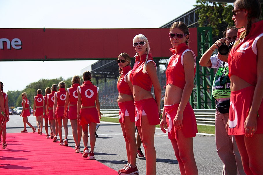 Formula 1 grid girls at Monza, Italy, in 2006. 