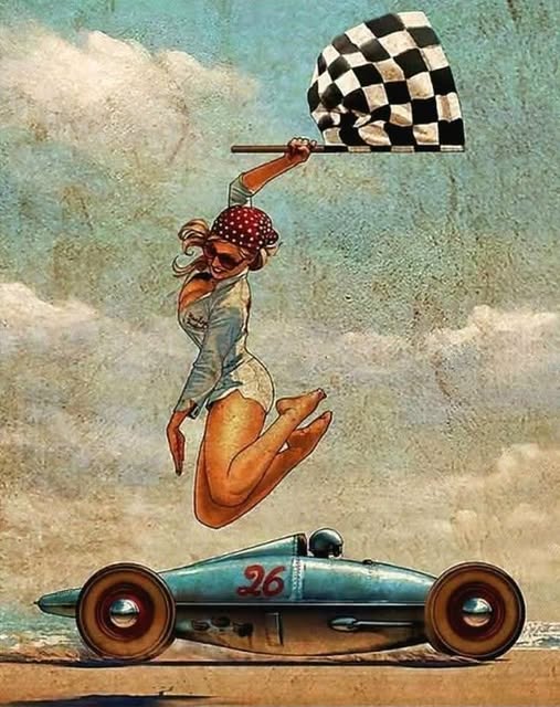 An ad with a vintage woman.