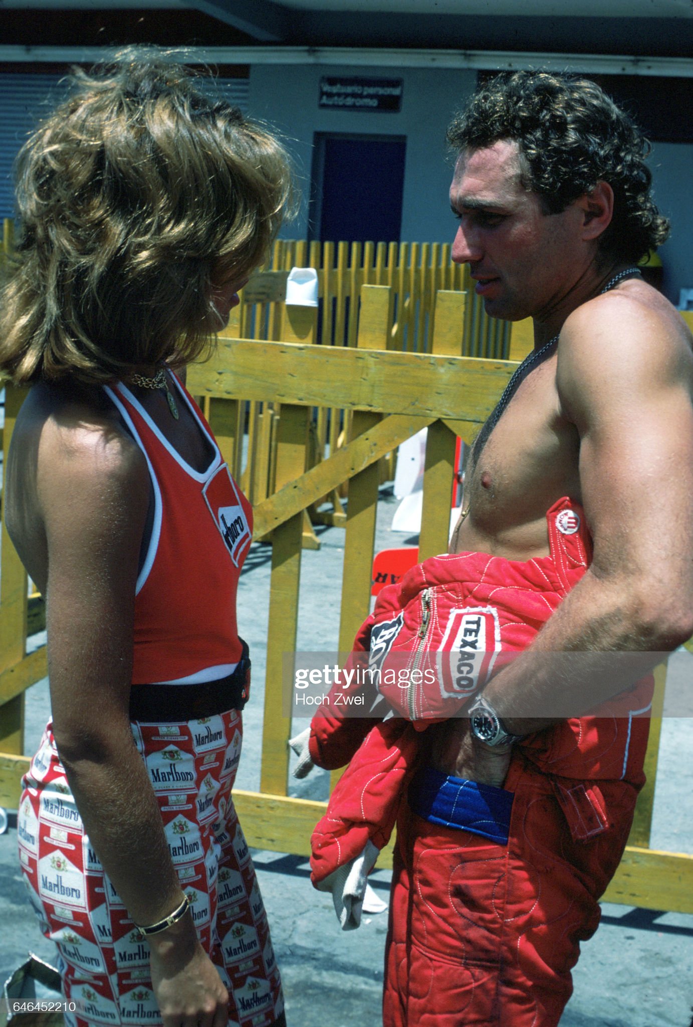 Jochen Mass with a Marlboro girl