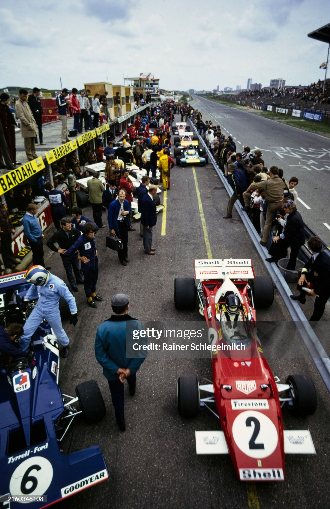 Jacky Ickx, Ferrari 312B2, exits the pit lane during the Dutch Grand Prix at Circuit Zandvoort on Sunday June 20, 1971. 