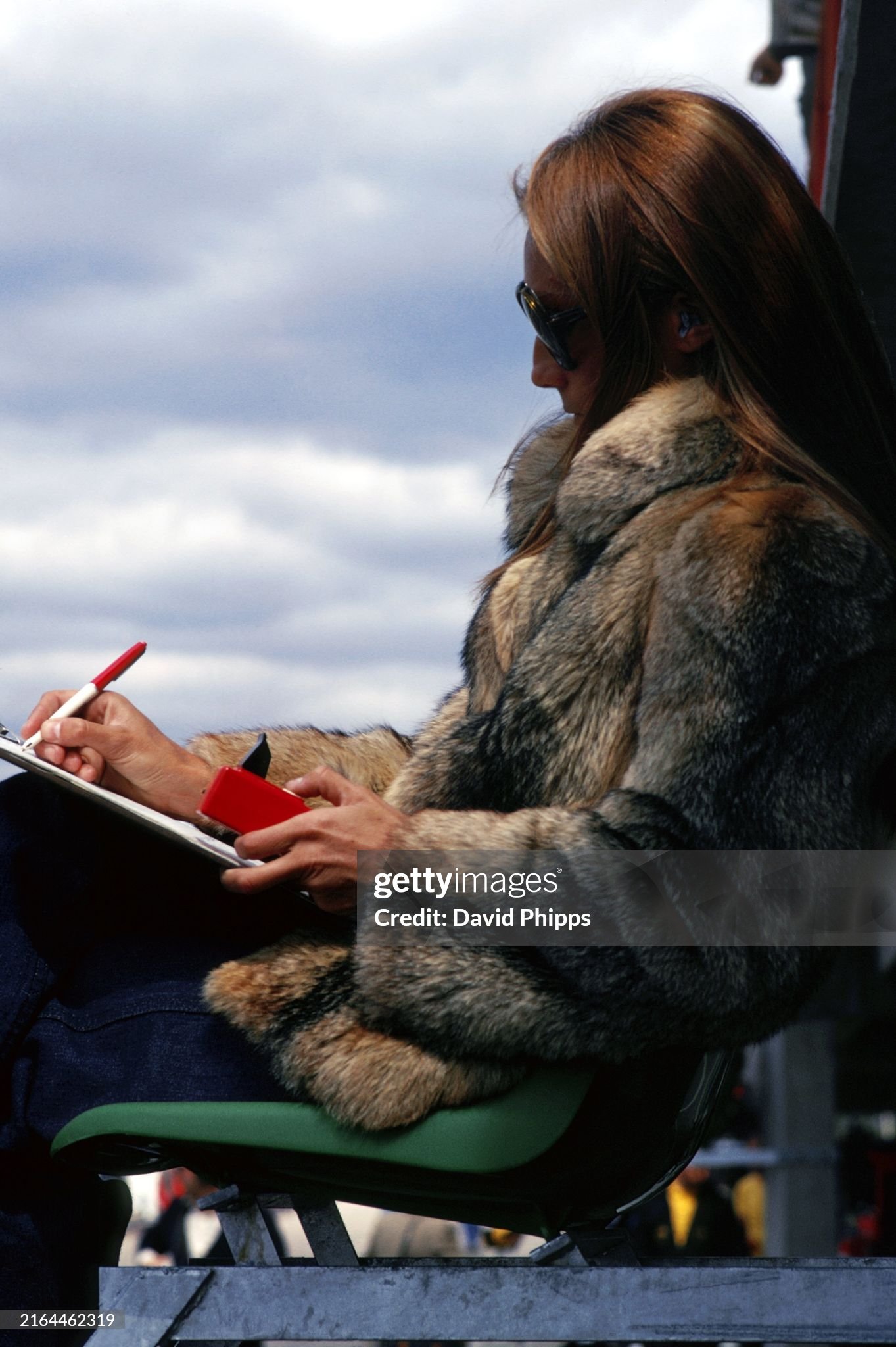 Mimicha Reutemann, wife of Carlos Reutemann, at the Dutch Grand Prix in Zandvoort, Holland, on 22 June 1975. 